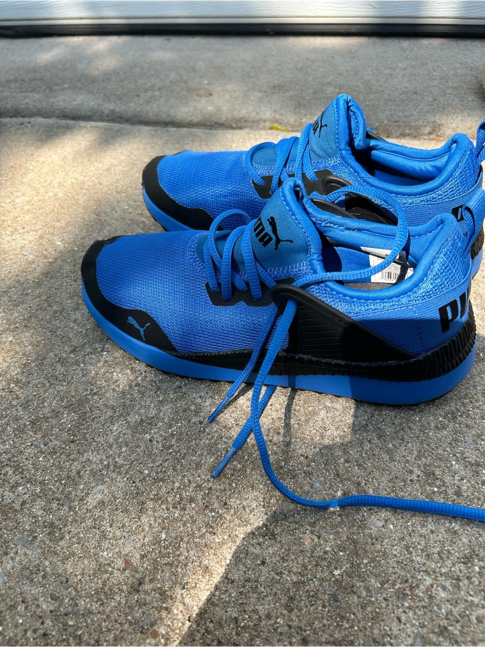 Puma Kids Blue and Black Lace-Up Sneakers